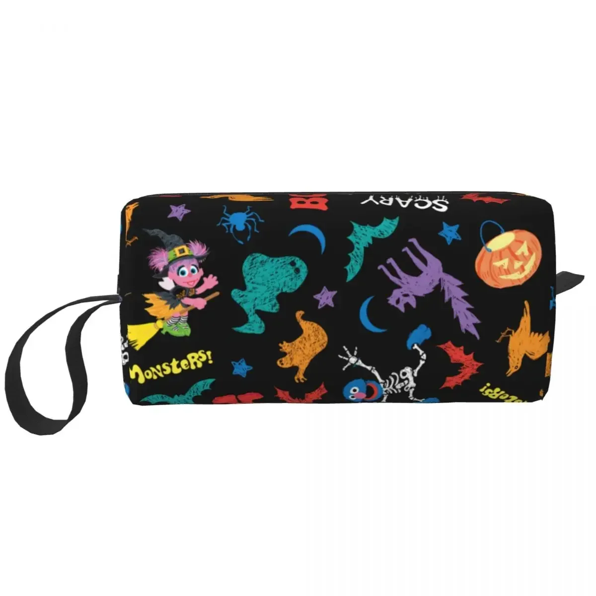 Cookie Cute Halloween Pattern Cosmetic Bag for Women Makeup Bags Travel Daily Toiletry Bag Organizer Pouch