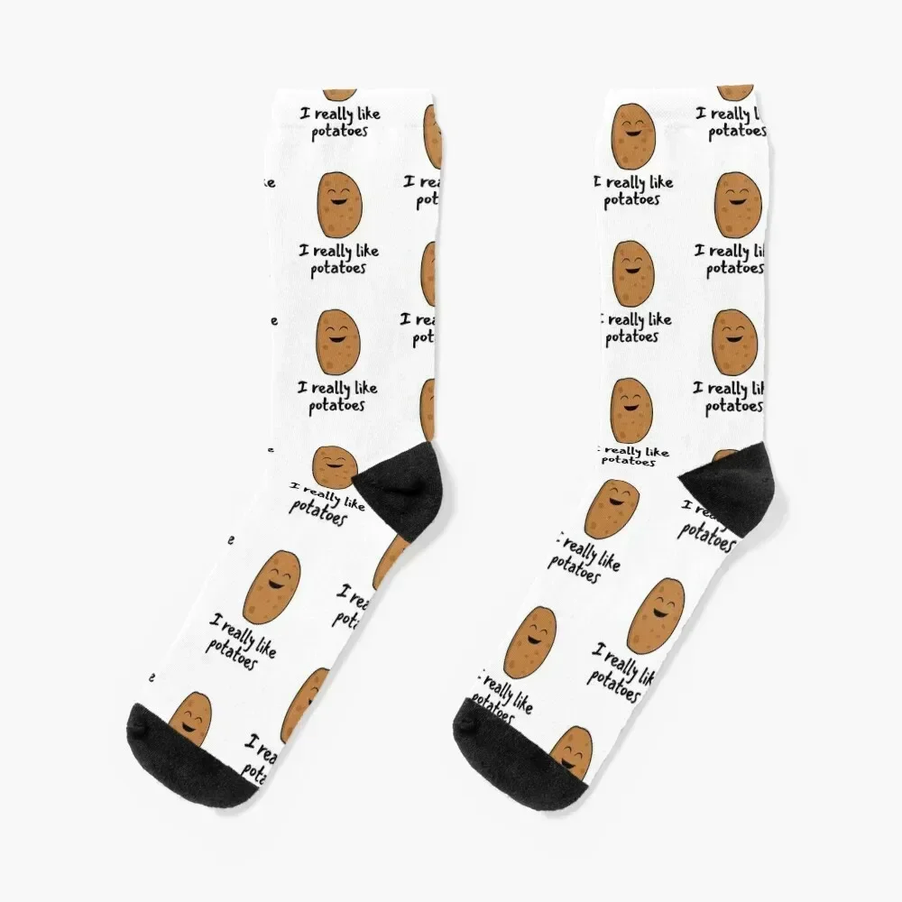 

I Really Like Potatoes - Funny Potato Gift Socks anime Stockings man with print Designer Man Socks Women's