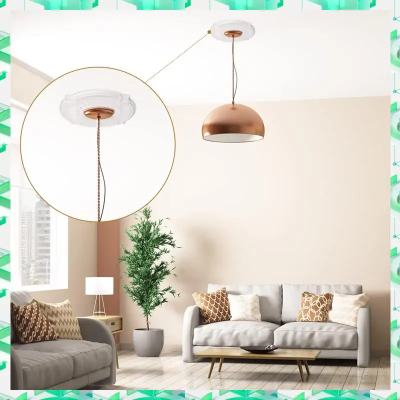 FIZP 2 Pieces PU Ceiling Medallion Decorative Ceiling Fan Medallion For Light Fixtures Ceiling Fans Chandeliers, 12 Inch OD