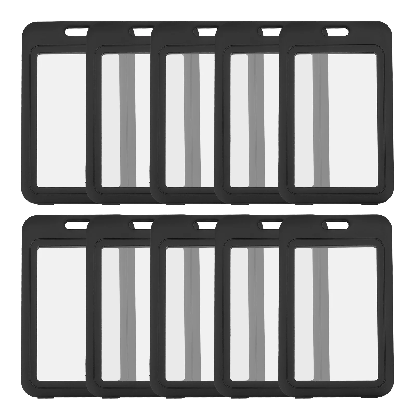 

10pcs Clear Pvc Id Card Holder Badge Sleeve Protector For Work Student Credit Membership Cards Lightweight Wear