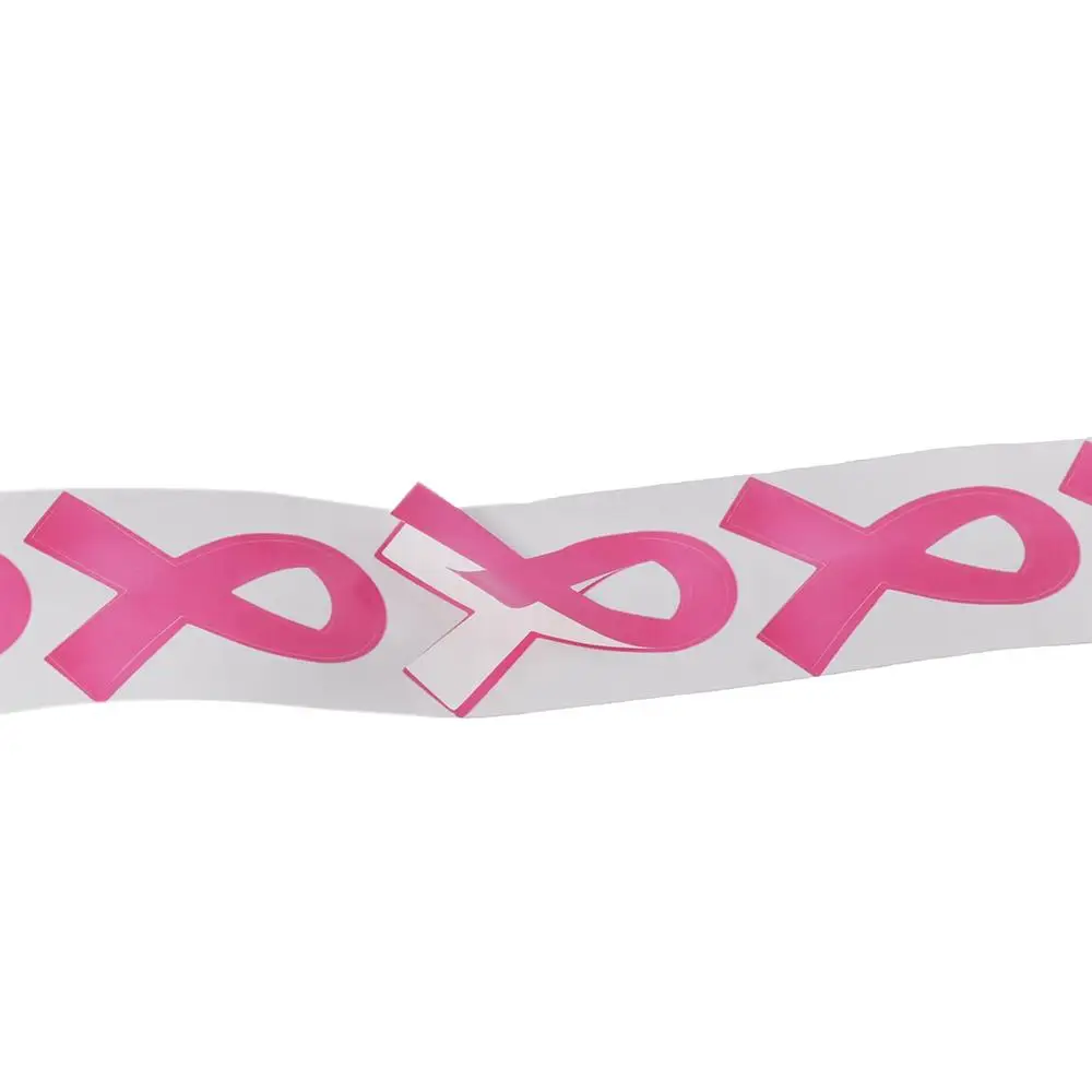 Ribbon Stickers 5*4cm 300Pcs Pink Sticker Roll Breast Cancer Awareness Label Charity Events