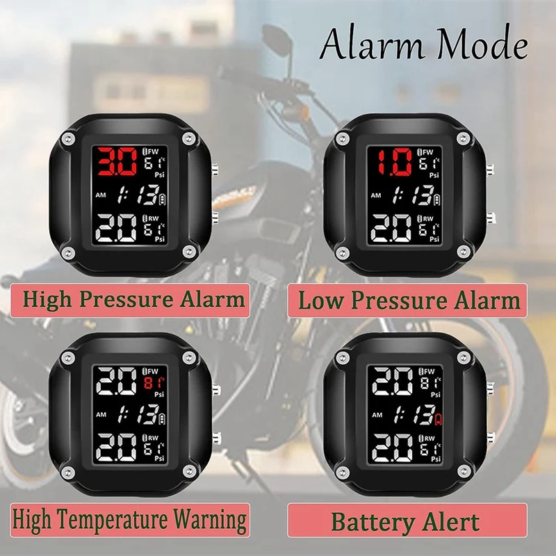 Tire Pressure Monitor Plastic Tire Pressure Monitor Tire Pressure Sensor M5 Motorcycle Supplies