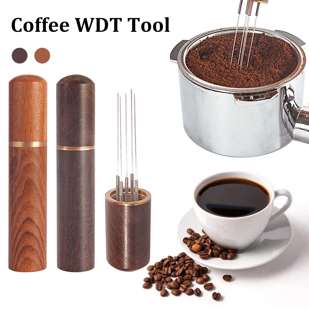 

WDT Tool Espresso Coffee Stirrer Professional Barista Tool Coffee Distribution 5 Needles Espresso Blender Self-Aligning Stand