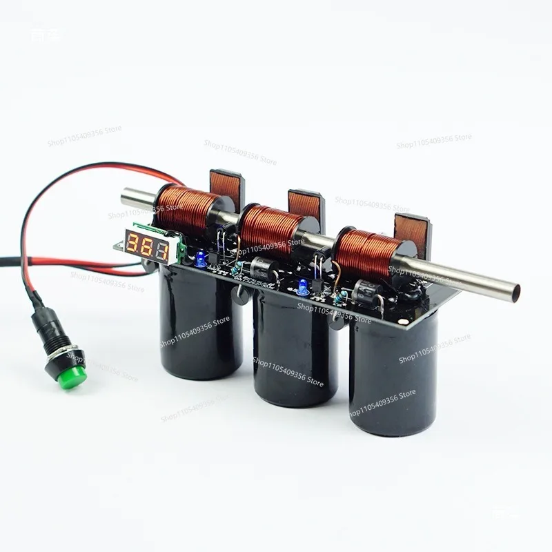 For High Voltage Integrated Electromagnetic Gun, Simple Multi-stage DIY Coil Gun Kit, Science and Education Model of Physics