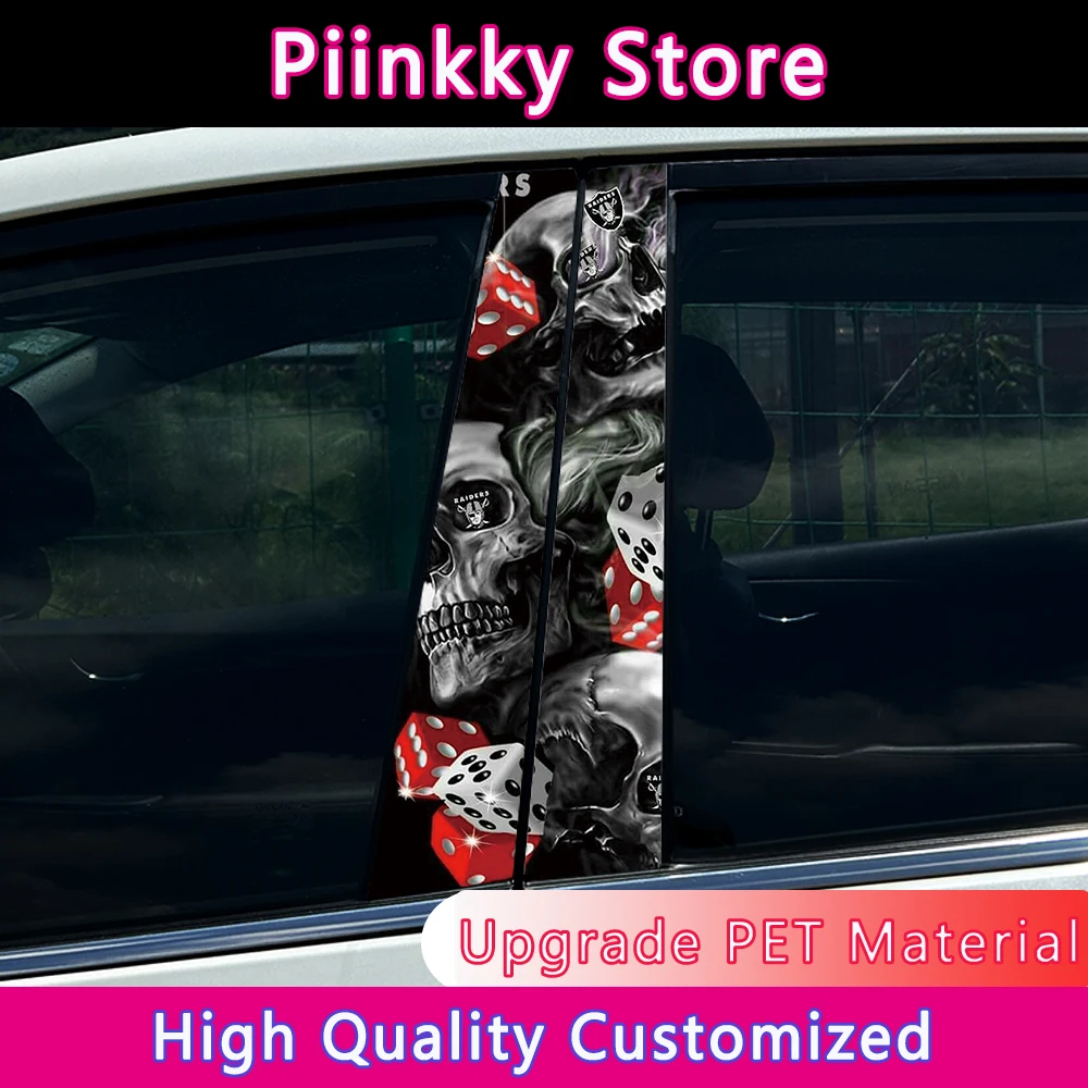 

Gothic Skull Auto B-pillar Stickers Car Center Column Decoration Cover Scratches Waterproof Decals Car Accessories