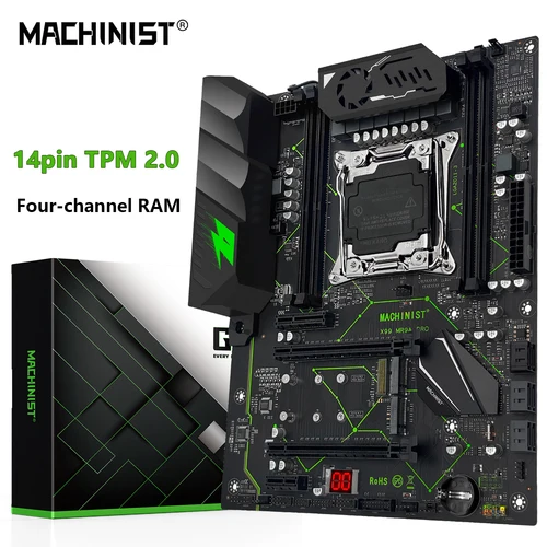 MACHINIST X99 MR9A PRO Placa base compatible con interfaz TPM2.0 LGA 2011-3 Xeon E5 V3 V4 CPU DDR4 RAM de cuatro canales NVME M.2 * 2 ATX