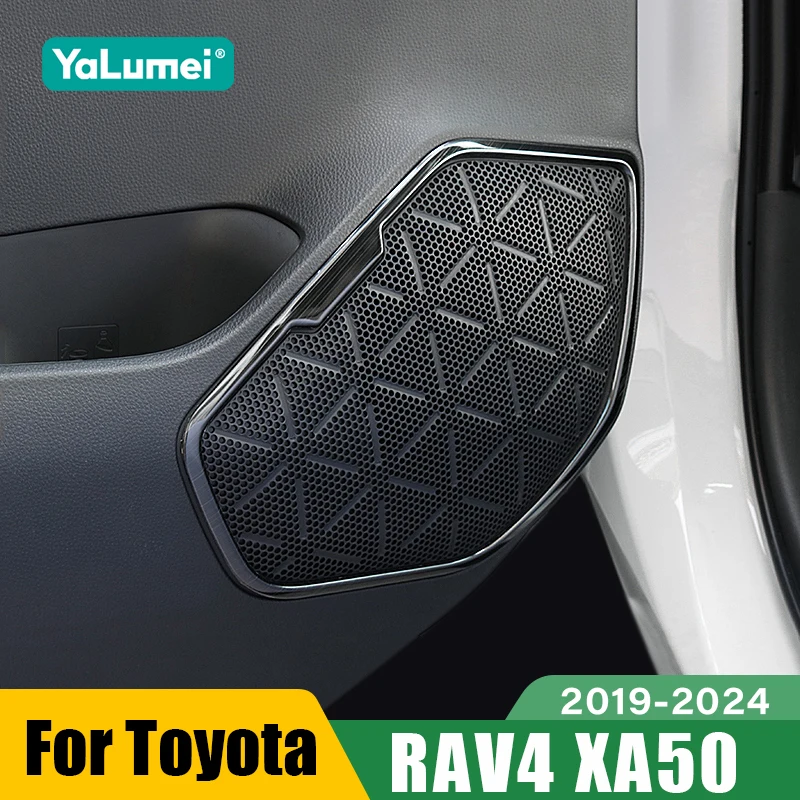 

For Toyota RAV4 XA50 2019 2020 2021 2022 2023 2024 Hybrid Car Door Audio Speaker Cover Loudspeaker Tweeter Frame Accessories ﻿