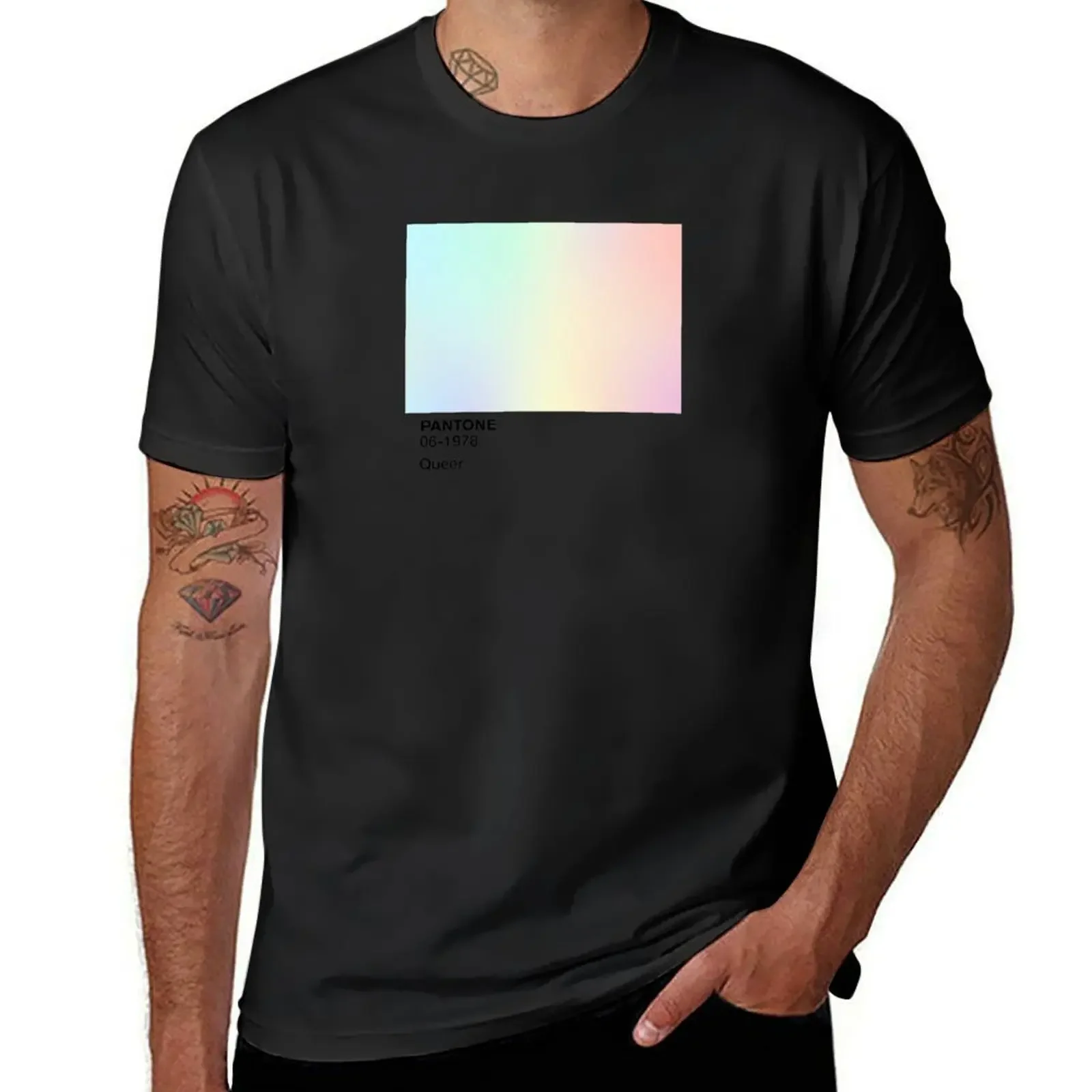 

queer T-Shirt tees blue archive funny t shirts for men
