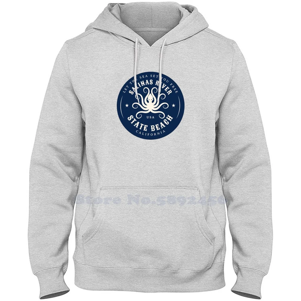 

Cali Beach Ocean Salinas River State Beach California Fashion 100% cotton Hoodies High-Quality Sweatshirt