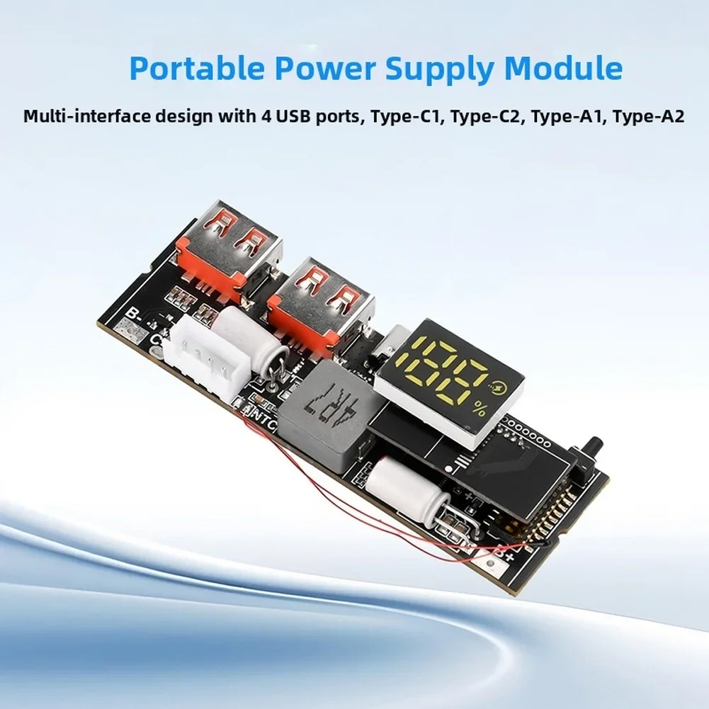 100W 65W Dual USB C Power Bank Circuit Board DIY Module Fast Charging For QC PD VOOC Battery Pack Assembly Tool