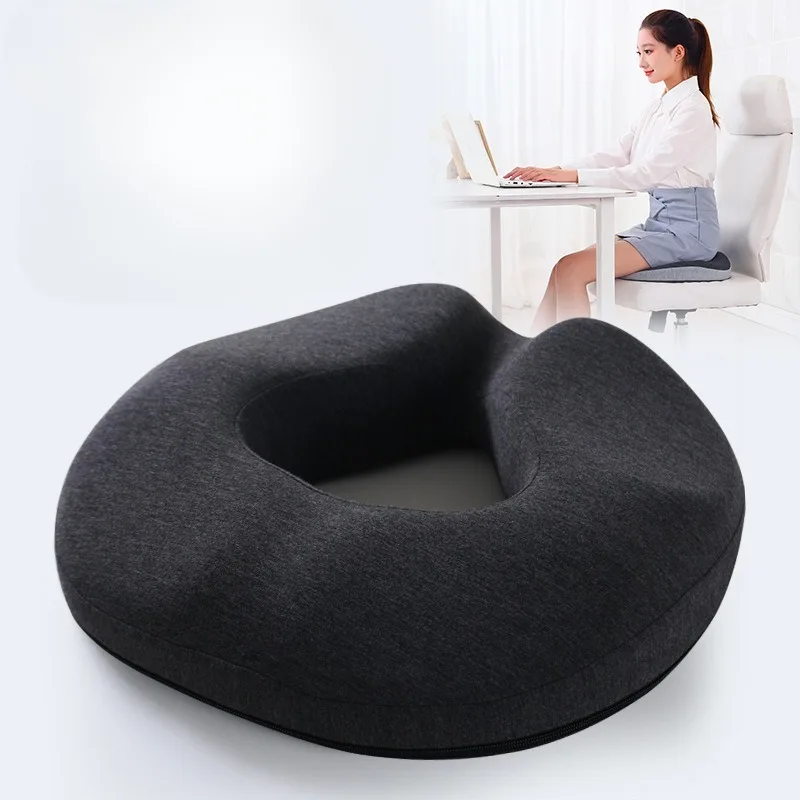 Breathable Hemorrhoid Cushion with Side Cut Coccyx Support for Office Car and Pregnancy Relief