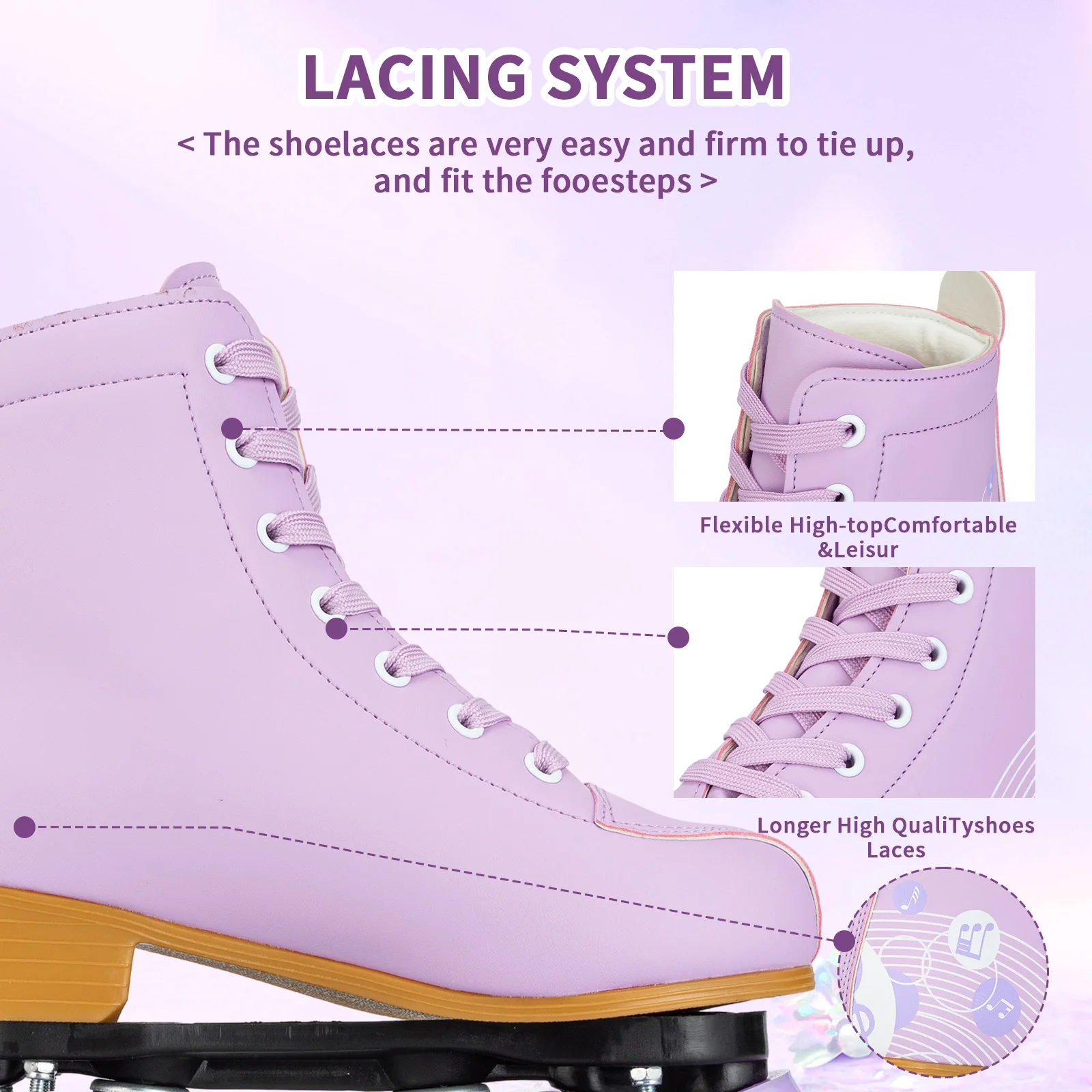 pink purple women Kids Double Row Roller Skates Pink Purple Leather Breathable 4 wheel Sliding Skating Sneakers size 31 32 33 34