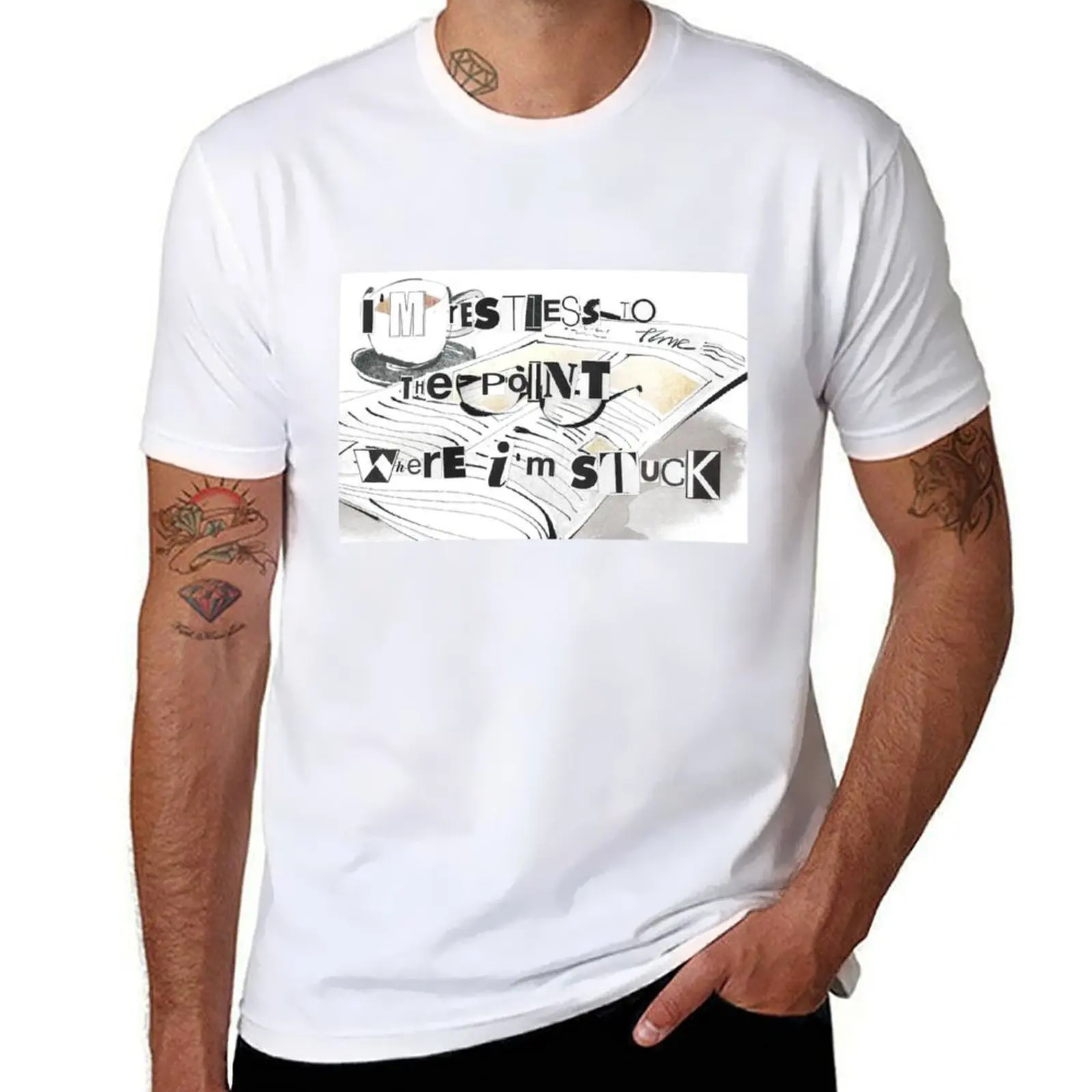 Stand Atlantic Clay Skinny Dipping Collage pegatina arte camiseta divertidas camisetas hombre anime camisetas camiseta de gran tamaño
