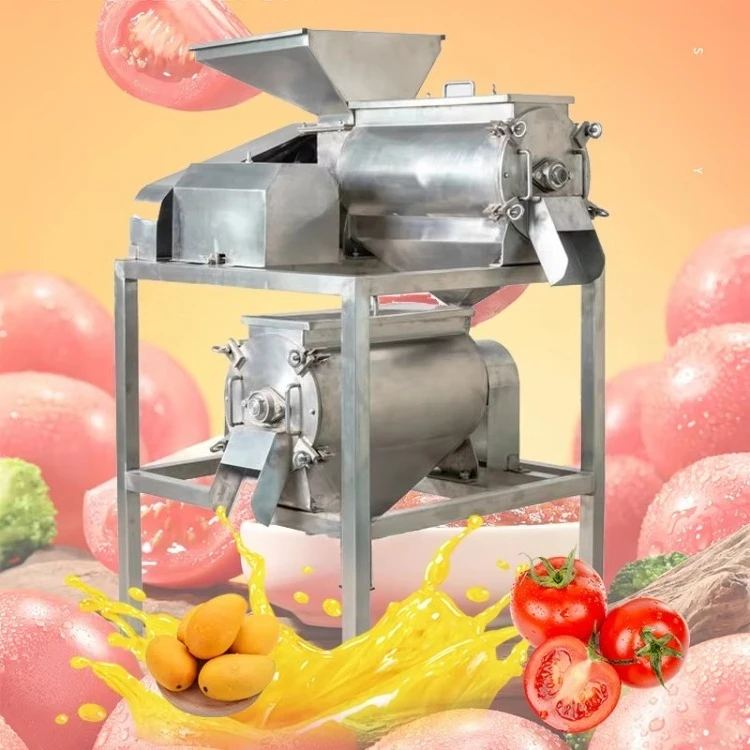 Mango Seed and Pulper Extraction Removing Separating Juice Making Machine Passion Fruit Blender Double Channel Beating Machine
