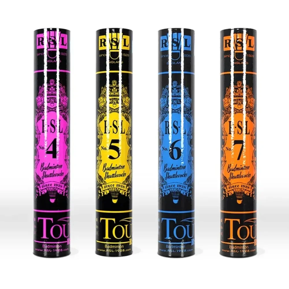 Genuine RSL No.4 No.5 No.6 No.7 Shuttlecocks Badminton Shuttle Duck Feather Ball Badminton Shuttlecock Badminton Accessories
