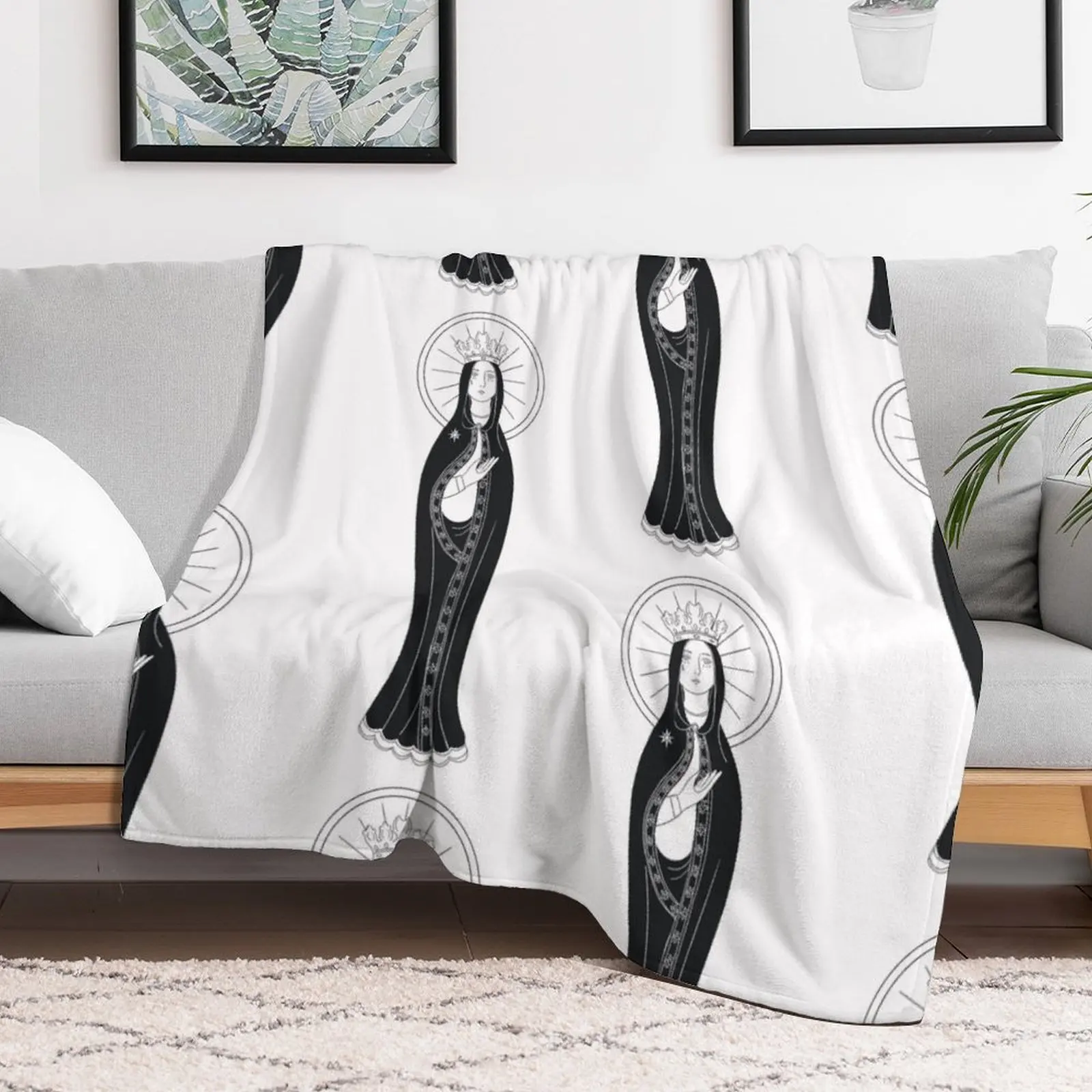 Our Lady of Lourdes 2 Throw Blanket Personalized Gift Fashion Sofas Blankets