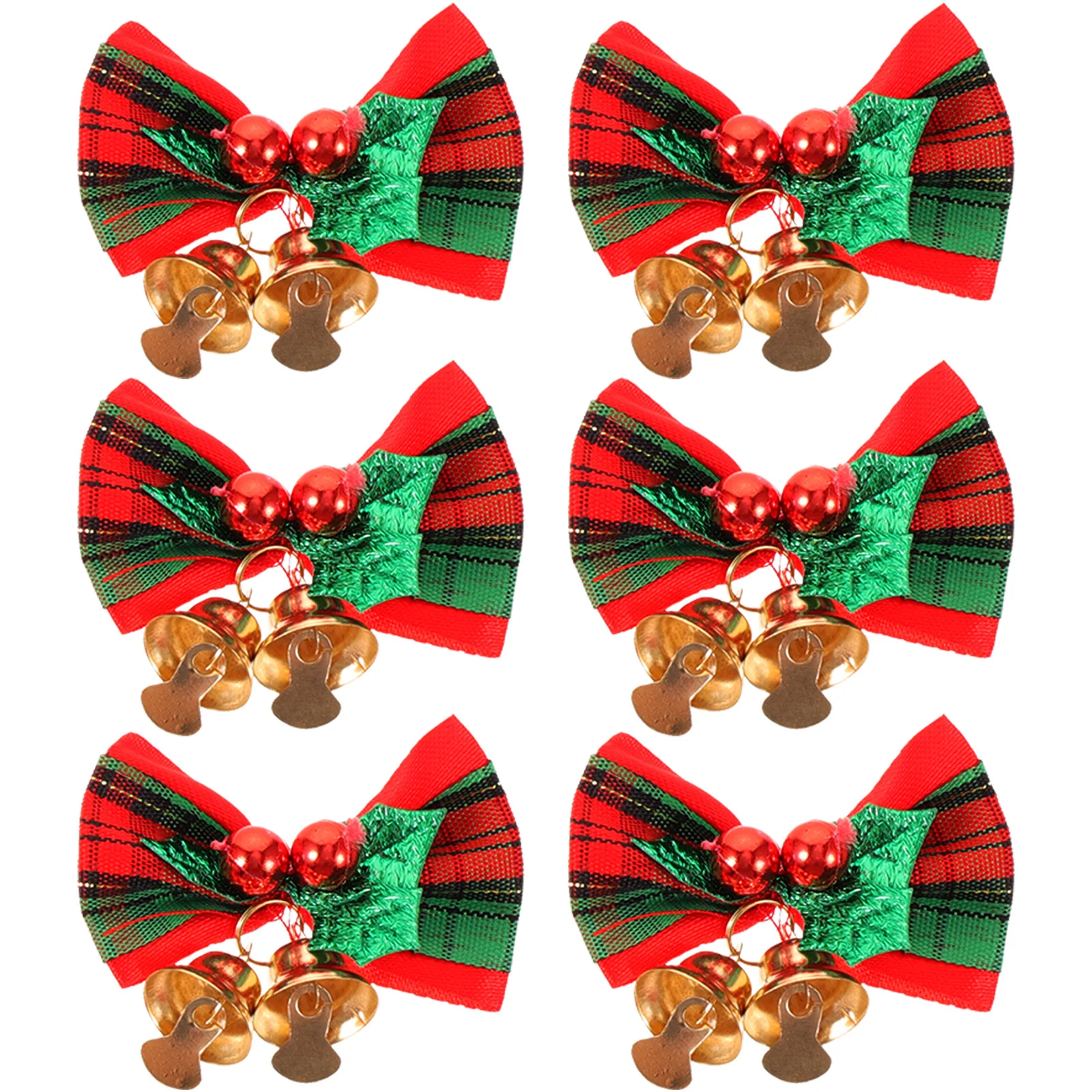 

6Pcs DIY Bow-Knot Pendant Christmas Tree Decor Creative Home Garden Courtyard Decoration Holiday Atmosphere Enhancer