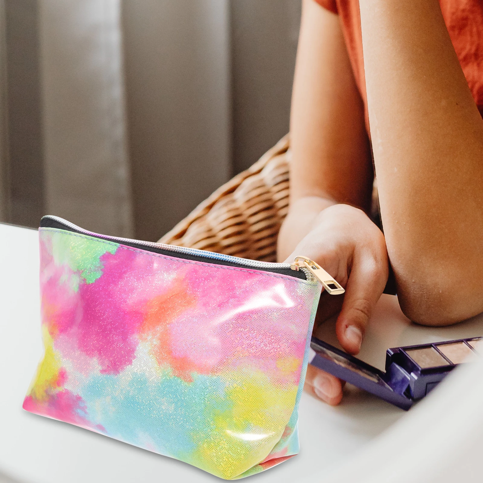 

3PCS Bags PVC Polyester Travel Toiletries Storage ganizer Makeup Kit Women Cosmetics Pouch H held Bag Portable