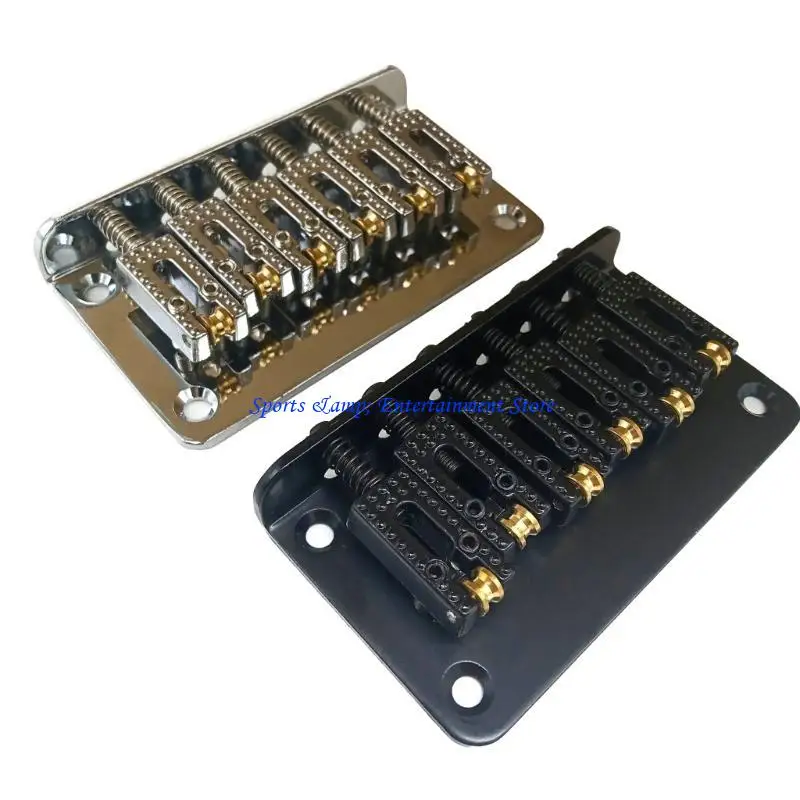 G7nf 78mm 6 سلسلة الغيتار الأسطوانة السرج Hardtail Bridge Top Load Tailpiece Presection مع مسامير تركيب وجع على شكل L