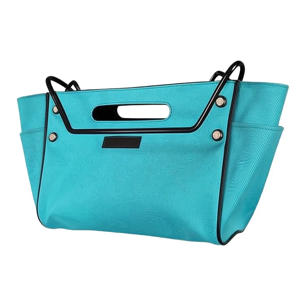 600D Oxford Cloth Step Ladder Tool Bag Blue 28x20x10cm with Hanging Hooks Internal Elastic Straps and External Pockets