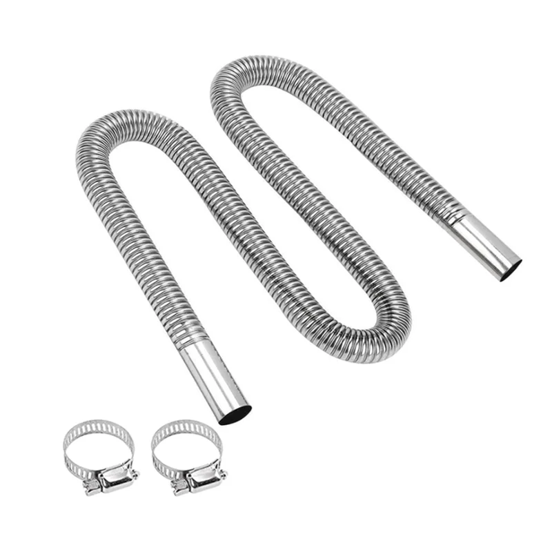 300cm Car Auto Air Parking Heater Exhaust Pipe with 2 Clamps Exhaust Hose for Power Generator, Exhaust Pipe