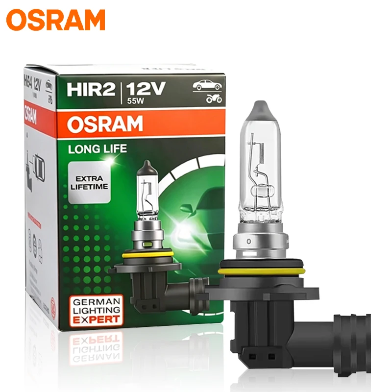 Lâmpadas Halógenas OSRAM 9012 HIR2 para Faróis de Carro 12V 55W Super 3200K Brancas 9012LL PX22d Lâmpadas de Farol e Neblina Super Longlife