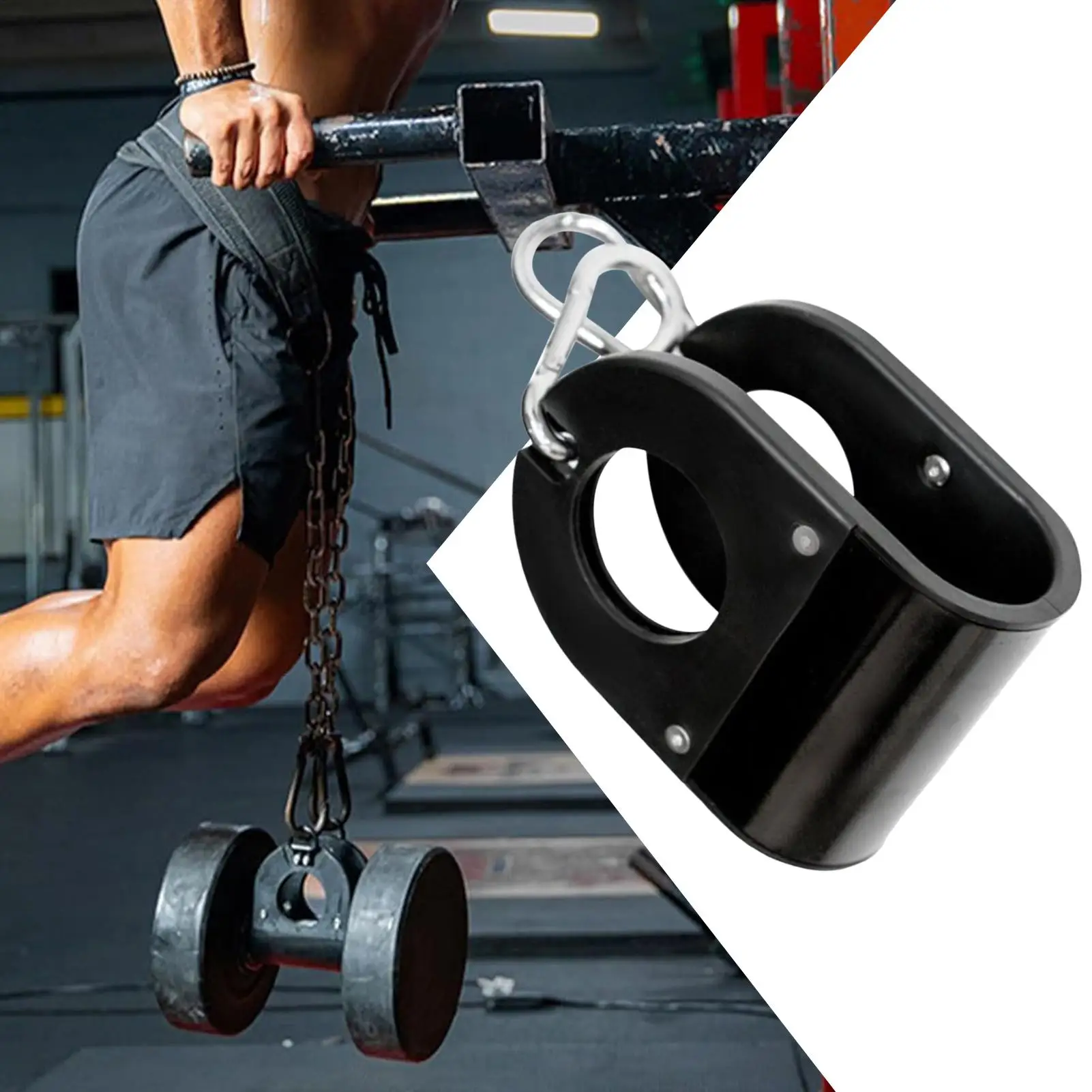 Clip en forma de U para barra T, accesorio de agarre para levantar pesas, gancho para mancuernas en barra, clip para mancuernas en cinturón de dips para mancuernas