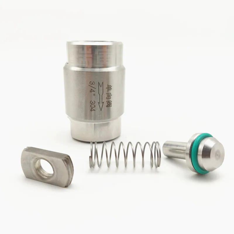 304 Edelstahl Hochdruck Eine Weg Ventil 1/8 "1/4" 3/8 "1/2" 3/4 "1" 6,4 Mpa Männlichen Gewinde Überprüfen Ventil – Detail 2