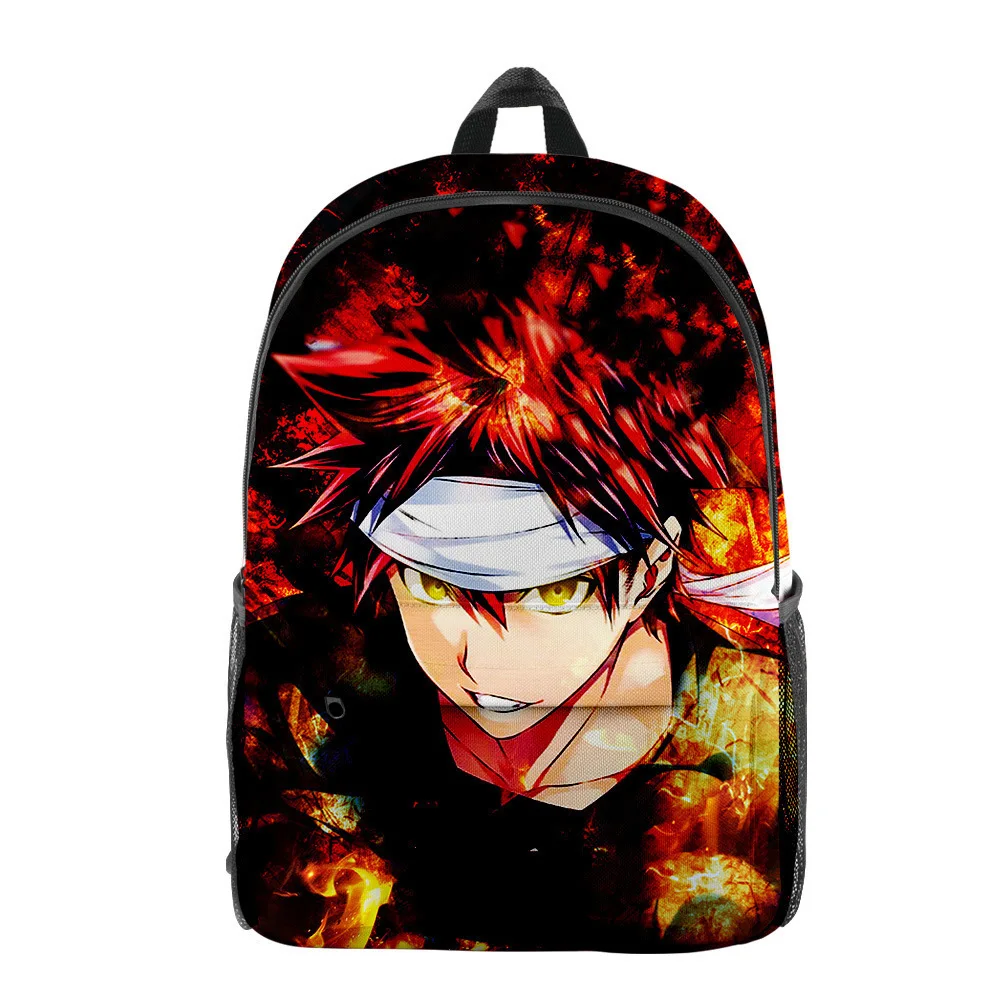 Classic Food Wars Shokugeki No Soma pupil Bookbag Notebook Backpacks 3D Print Oxford Waterproof Boys/Girls Travel Backpacks