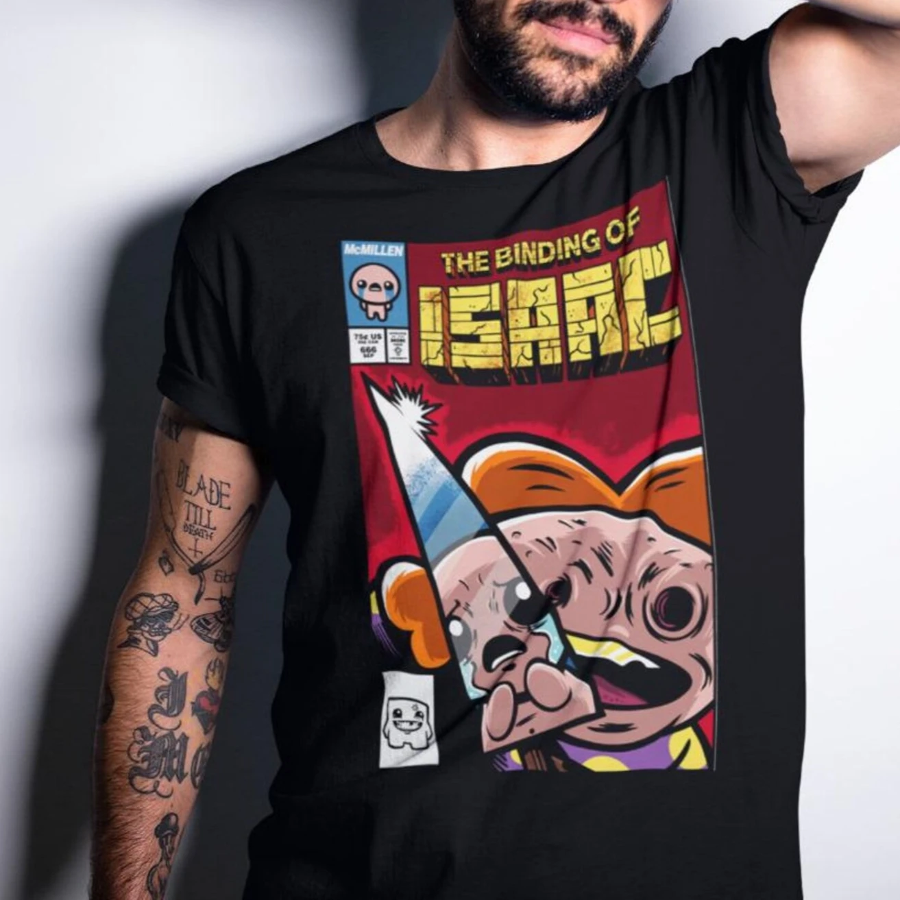 Vintage Streetwear Gaming T Shirt The Binding of Isaac Retro Indie Video Game Graphic Unisex Cotton Men Women Gamer Tee