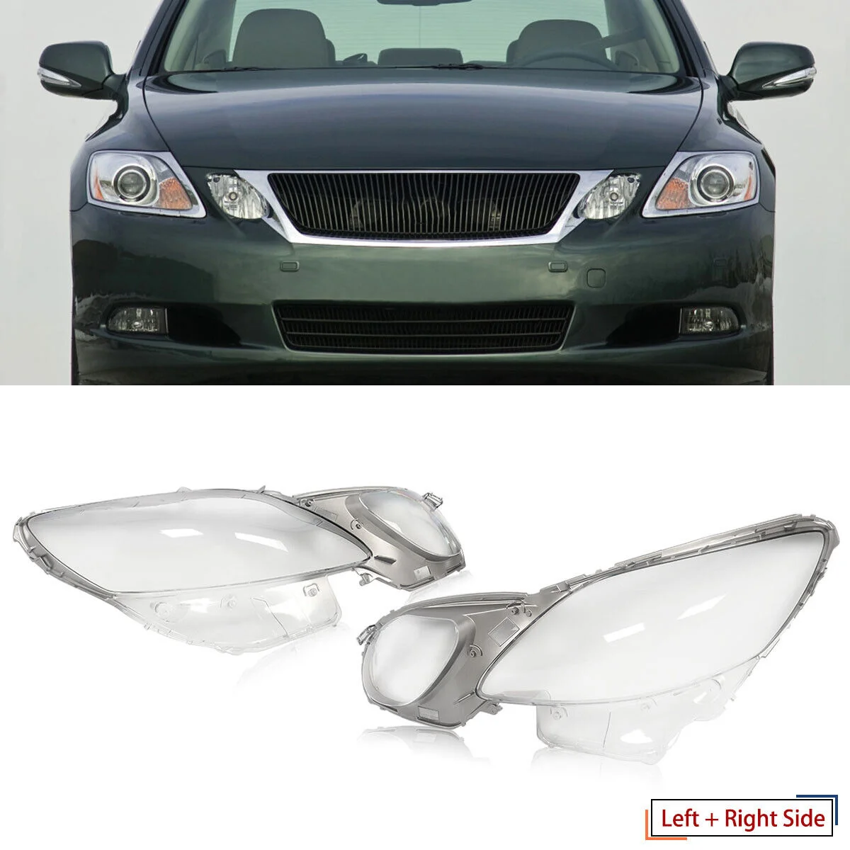 Right Car Headlight Lens Cover Head Light Lamp Shade Shell Auto Shell Cover for Lexus GS300 GS430 GS450 2006-2011