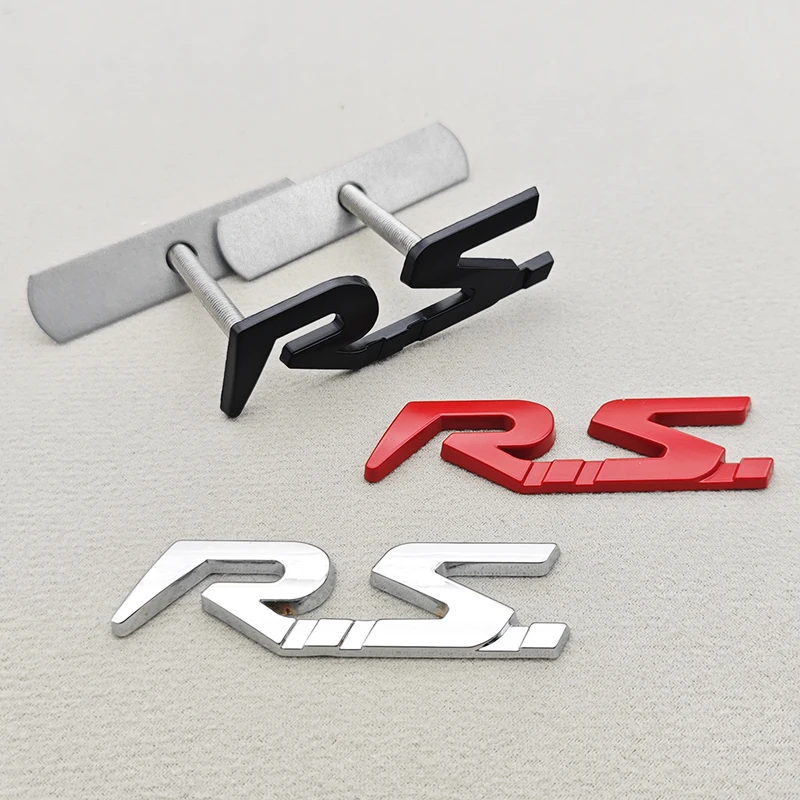 Autocollant 3D en métal avec Logo de Sport RS, emblème de coffre arrière de voiture, pour Renault Logan Clio Megane Kangoo 1 2 3 4 Captur Espace Twingo