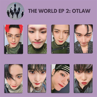 8pcs/set KPOP ATEEZ Boy THE WORLD OUTLAW Album LOMO Card Hongjoong Seonghwa Yunho Yeosang Dislike Face Card Postcard Photo Card