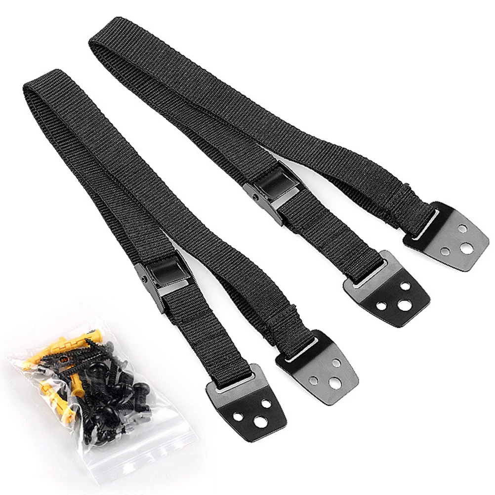 

Safety Anti-Tip Heavy Duty Furniture Anchors Wall Mounting Hardware Child Lock Protection Strap Adjustable Wall Strap Non