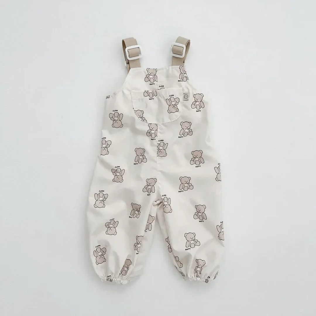 Newborn Costume New Autumn Girl Infant Cartoon Rabbit Overalls Boy Baby Fashion Cute Bear Print Waterproof Suspenders Jumpsuit