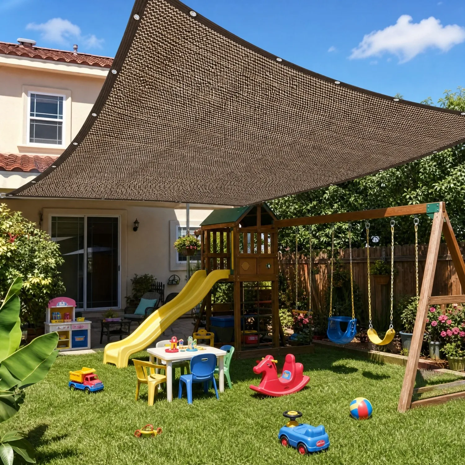 Outdoor Shade Net Sun Block UV Protection Garden Patio Shade Cloth Greenhouse Cover Plant Cooling Sunscreen Tear Resistant