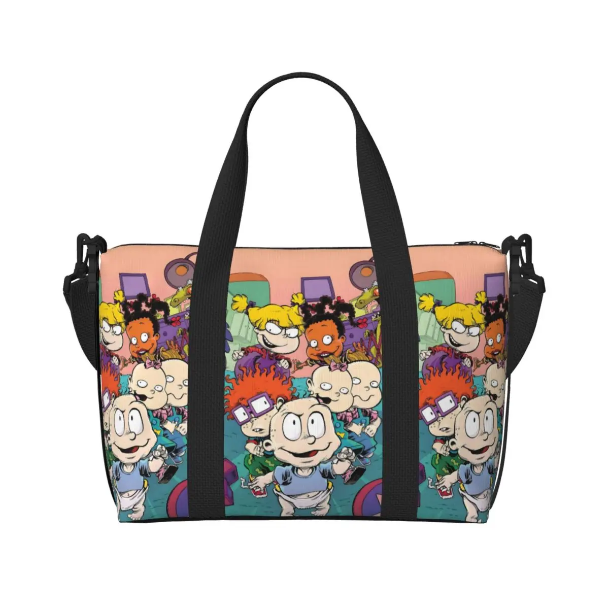 

Женская большая сумка R-Rugrats на заказ, большая вместительная сумка для приключений, анимации, тренажерного зала, пляжные дорожные сумки