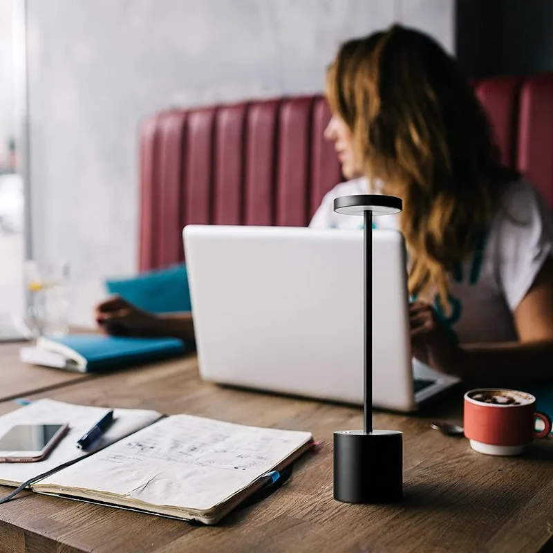 Lampe de Table sans fil Led en aluminium, moderne et Portable, à intensité variable, avec batterie Rechargeable par Usb, pour hôtel, Bar, salle à manger