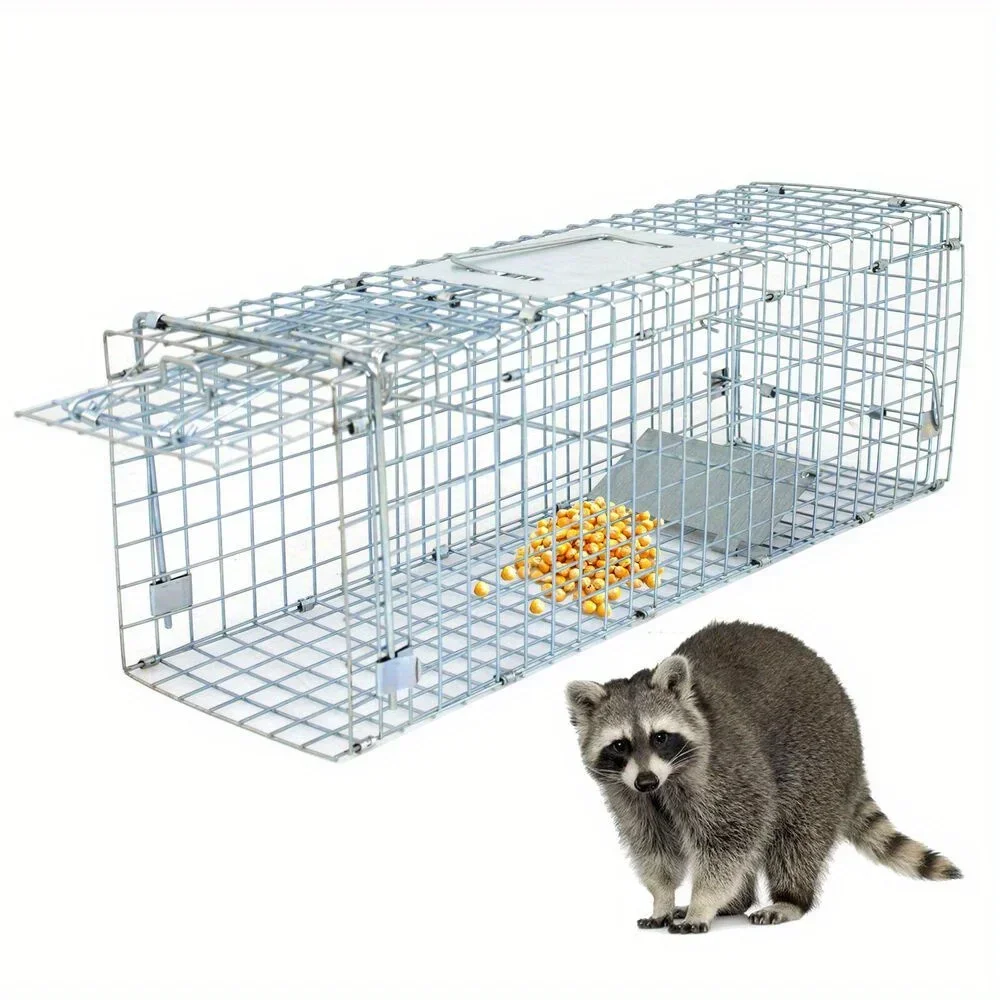 

Humane Animal Trap 24'' Steel Cage for Small Live Rodent Control Rat Squirrel