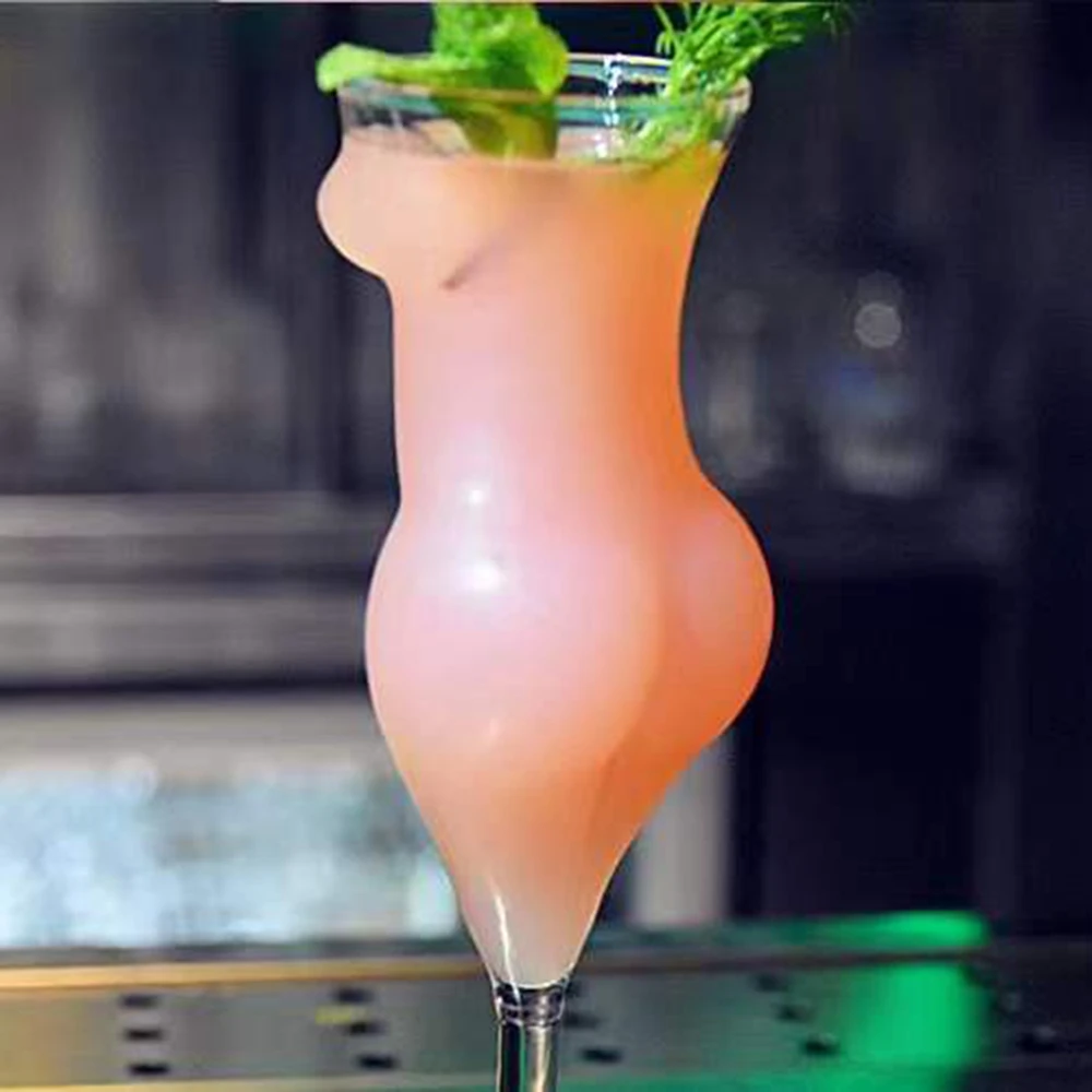 Wine Glass Goblet Body Shape ค็อกเทลแก้วผู้หญิงรูปแก้วแชมเปญสำหรับปาร์ตี้บาร์คลับ