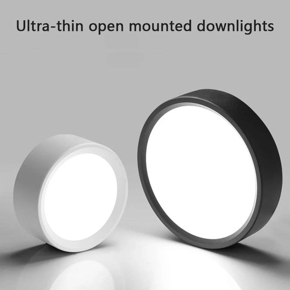 LED ultra-fino superfície montada Downlight, casa, proteção ocular do cliente, redondo, pequena loja luz