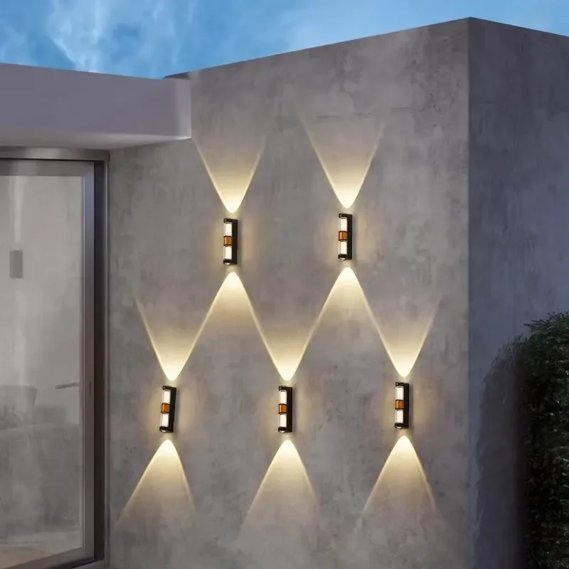Wholesale Solar LED Modern Strip/Square 20CM Outdoor Garden Wall Light Sensor Aluminum IP65 High Color Rendering Index