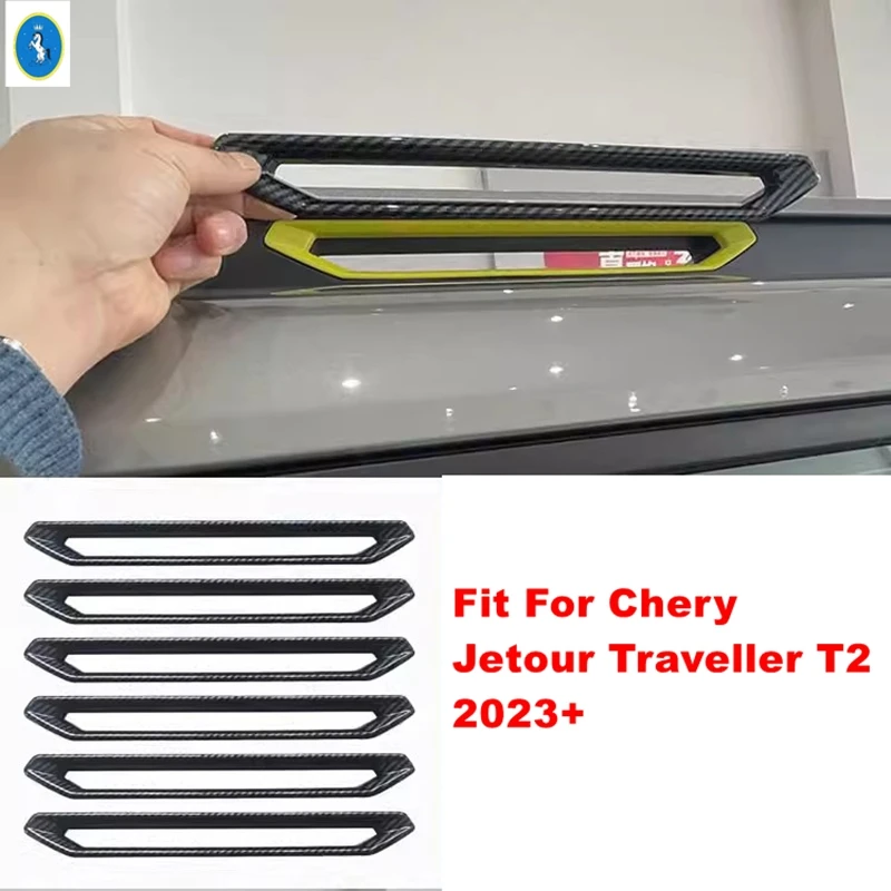 

ABS Auto Roof Luggage Rack Decor Strip Plate Panel Frame Cover Trim Exterior Accessories For Chery Jetour Traveller T2 2023 2024