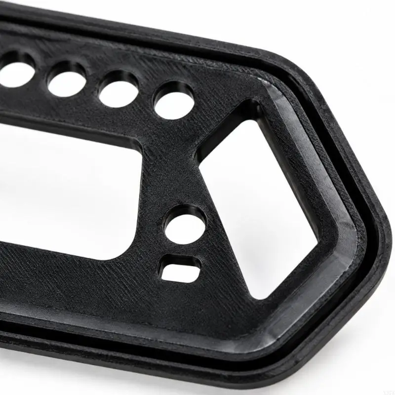 Elevated-Edge Motorcycle Instrument Panel Cover, Black Protective Surround with Multiple Openings and Central Area Left X37F