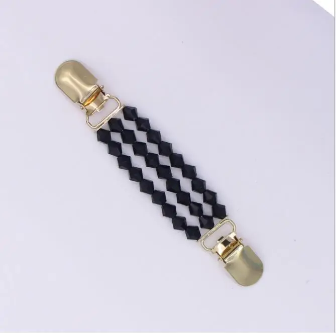1Pcs Rhinestone Pearl Decorative Buttons Duck Clips Shawl Blouse Bead Buckles Flexible Sweater Cardigan Collar Clothing Decor