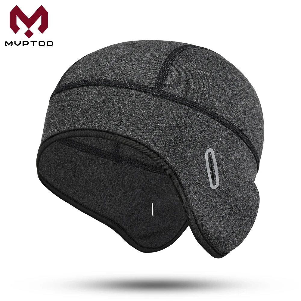 Winter Beanies Thermal Cycling Cap Outdoor Under MTB Helmet Liner Fleece Hat Sports Men Bicycle Skiing Running Hiking Skull Caps
