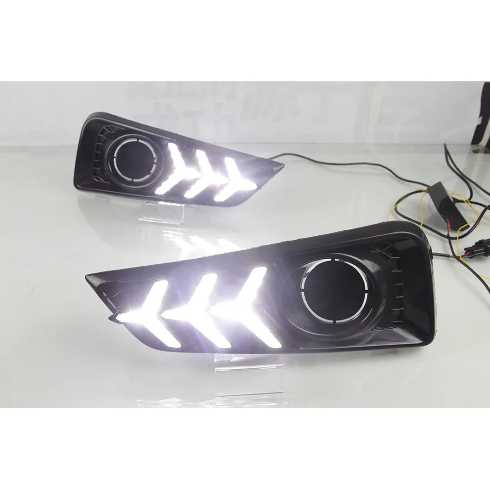 For Honda Car Daytime Running Light Fish Bone Front Fan CITY 15-18 Years Lamborghini Style