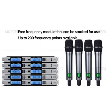 UHF無線麥克風 4通道頭戴電容麥克風,適用於教堂、婚禮、戶外舞台和演講 8 最佳銷售 頭戴式麥克風 - №4