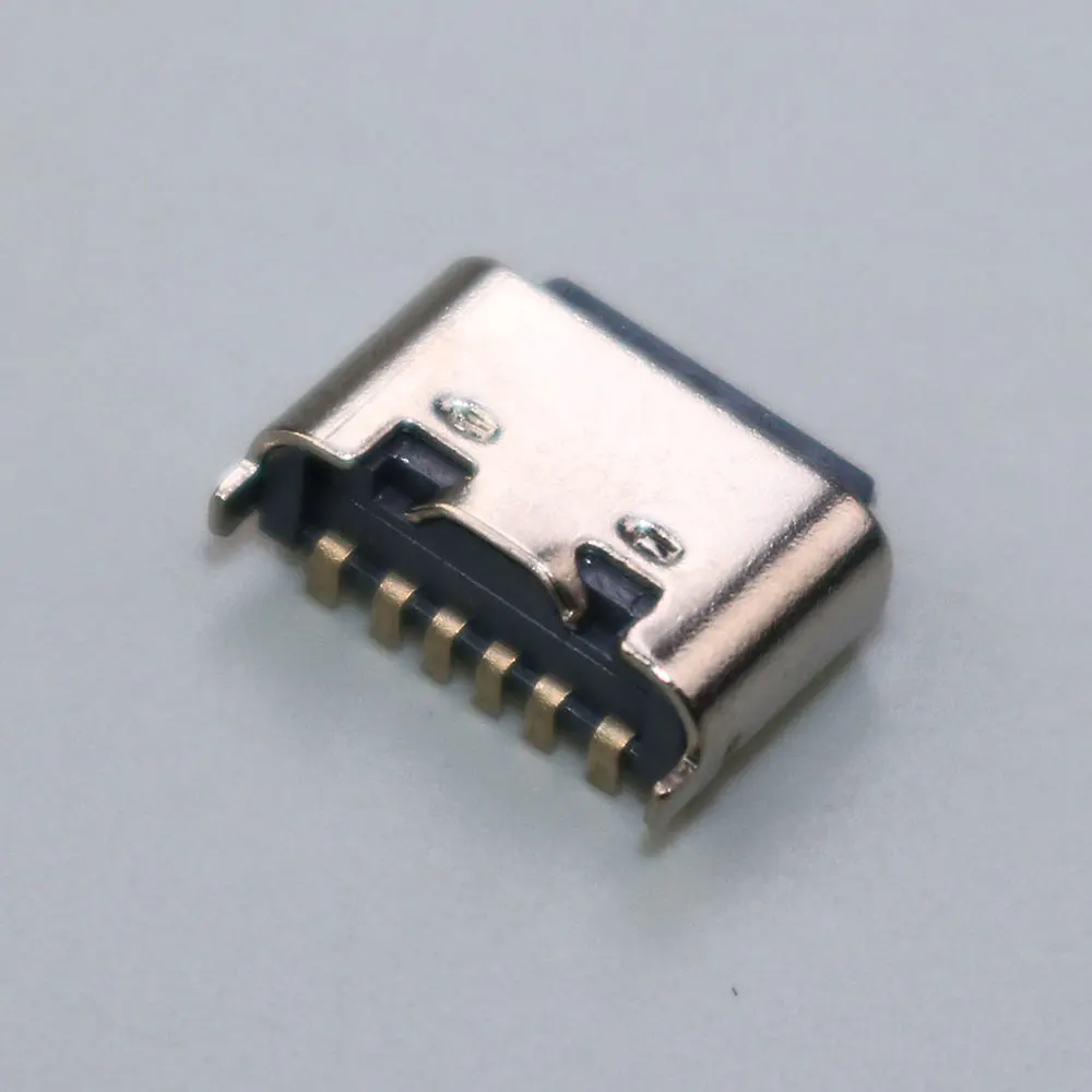 2-50 sztuk rodzaj USB C 3.1 kobiet 6 Pin 3A 5V złącze wtykowe Micro umieszczania SMT do projektowania PCB DIY wysoki prąd ładowania — zdjęcie 4