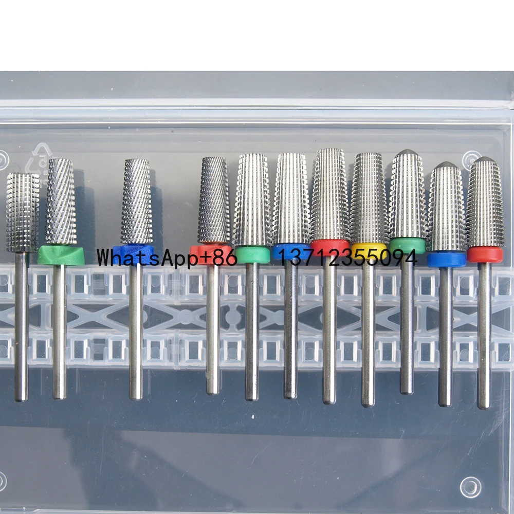 

4 in 1 Tapered Safety Carbide Nail Drill Bits With Cut Drills Carbide Milling Cutter For Manicure Remove Gel Nails Accessories